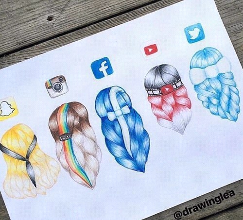 500x453 Social Media Hair Drawing Uploaded - Social Media Drawing