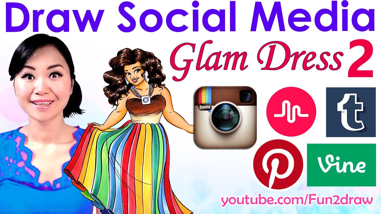 1280x720 fashion, art, challenge - Social Media Dresses Drawings