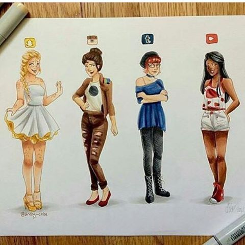 480x480 girl social media - Social Media Dresses Drawings