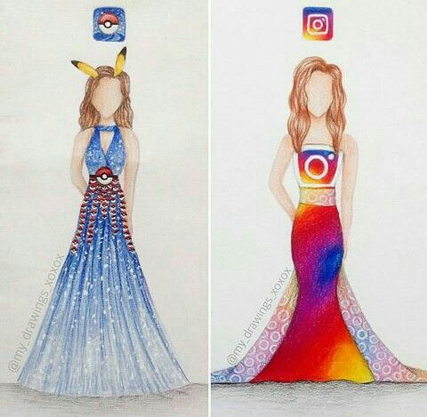 480x469 pictures cool drawings of clothes - Social Media Dresses Drawings