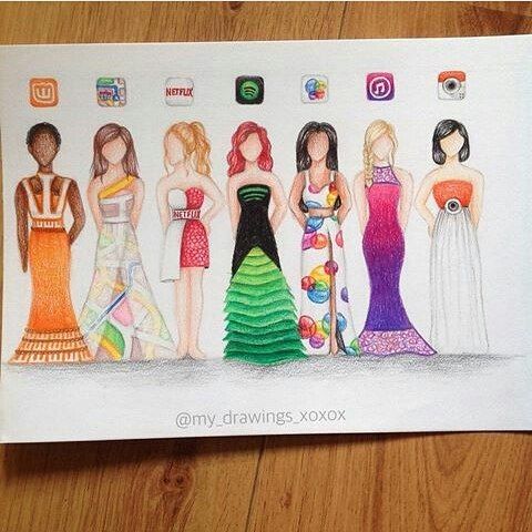 480x480 resultado de imagem para social media draw art - Social Media Dresses Drawings