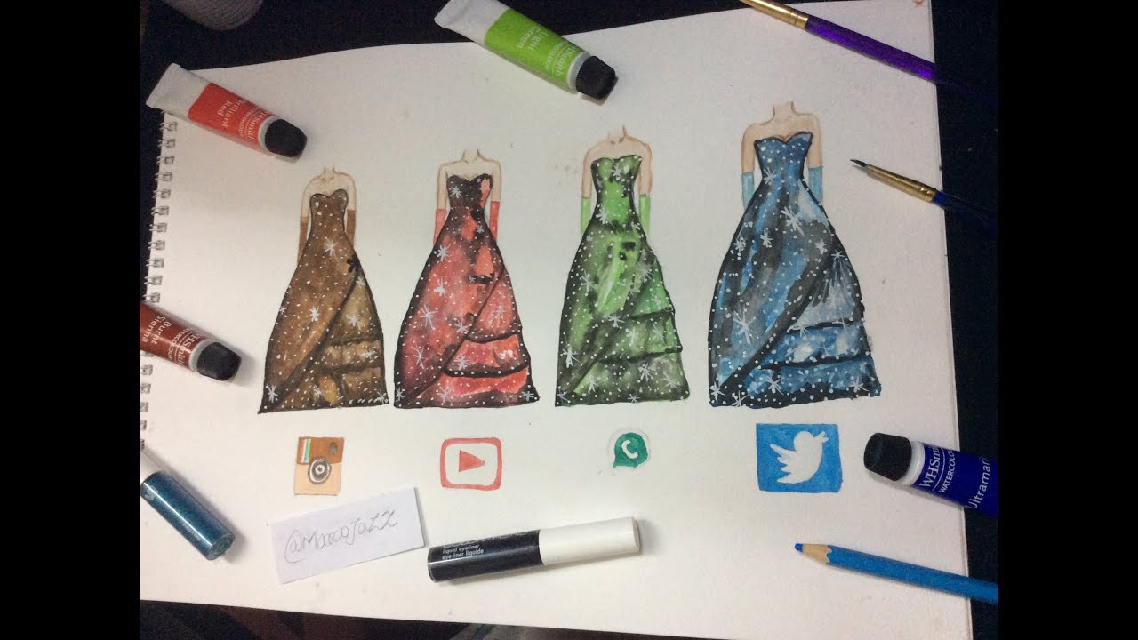 1280x720 how to draw social media galaxy prom - Social Media Dresses Drawings