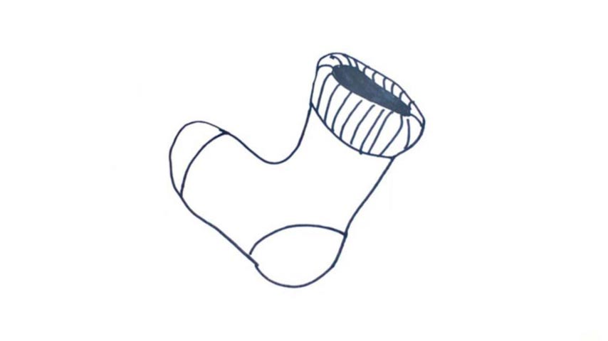 854x480 how to draw a sock - Sock Drawing
