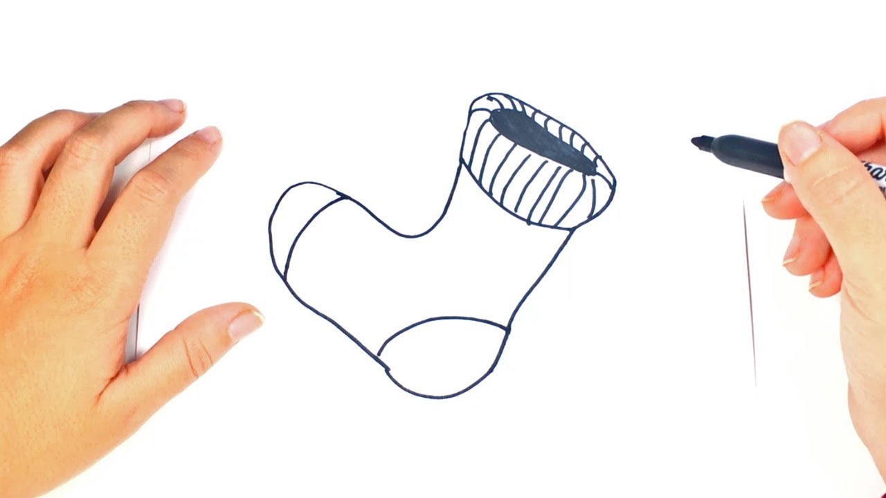 1280x720 how to draw a sock step - Sock Drawing
