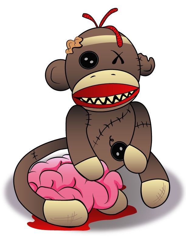 612x792 Kellyssockmonkeymania - Sock Monkey Drawing