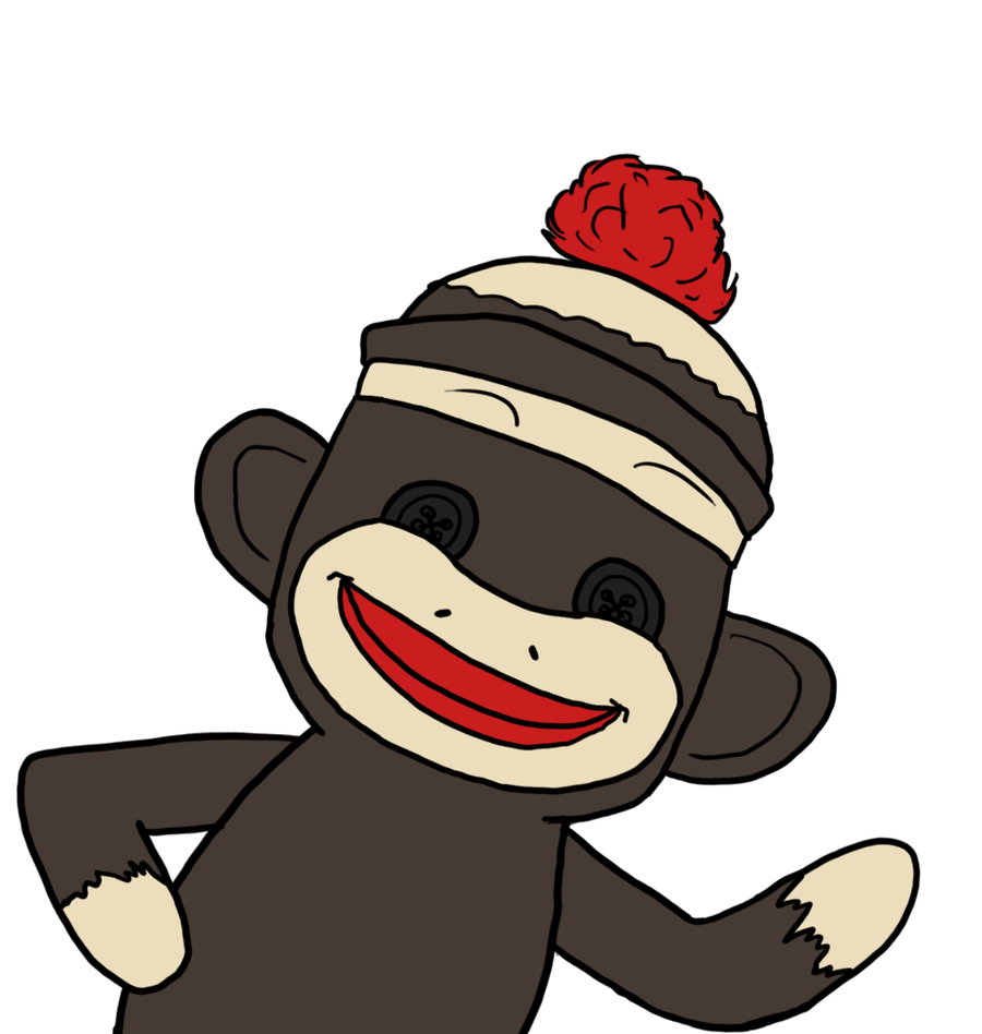 900x948 Free Sock Monkey Clip Art Art Drawings Animals - Sock Monkey Drawing