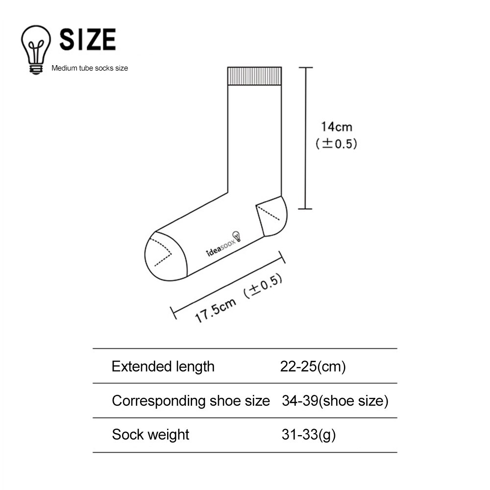 1000x1000 Korean Fresh Fruits Socks Lemon Avocado Pineapple Cherry Cotton - Sock Technical Drawing
