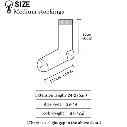 425x425 Pack Hip Hop Unisex Long Socks Tide Brand - Sock Technical Drawing