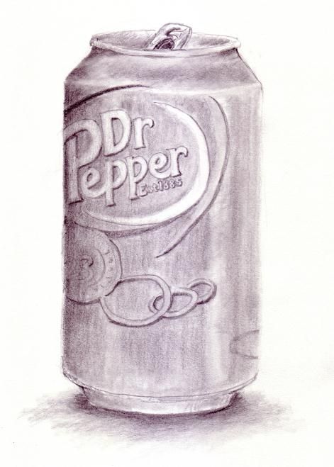 Drawing Crushed Soda Cans - Soda Can Drawing. 