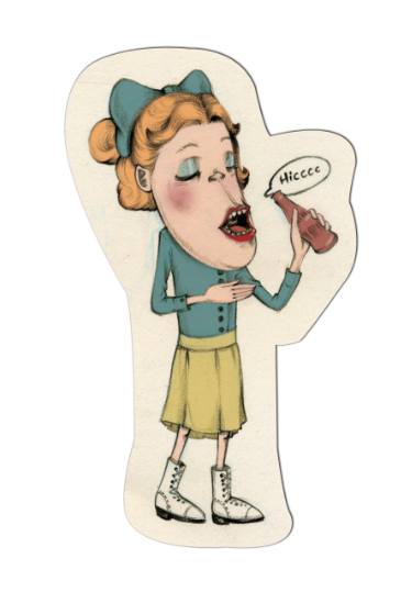 375x539 girl drinking soda drawing - Soda Drawing