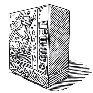 300x300 soda vending machine drawing stock vectors - Soda Drawing