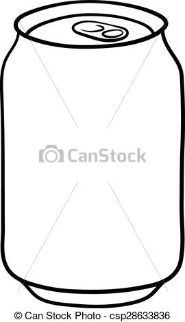 270x470 soda can doodle illustration in black and white - Soda Drawing