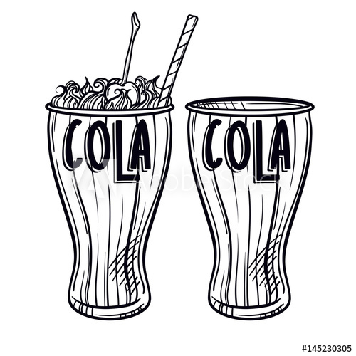 500x500 vector soda drawing hand drawn soda illustrations vintage summer - Soda Drawing
