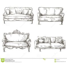 236x220 best sofa drawing images sketches, arquitetura, draw - Sofa Drawing