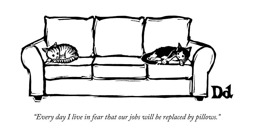 900x456 two cats curl up at each end of a sofa drawing - Sofa Drawing