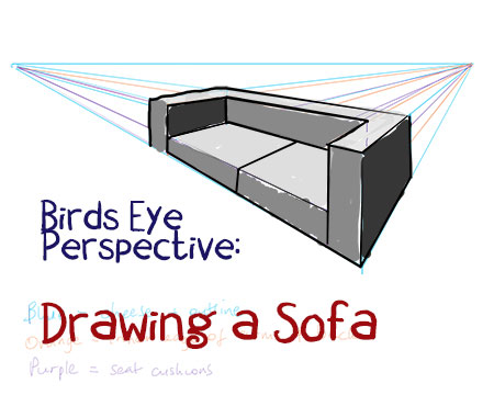 450x360 how to draw a sofa step - Sofa Drawing