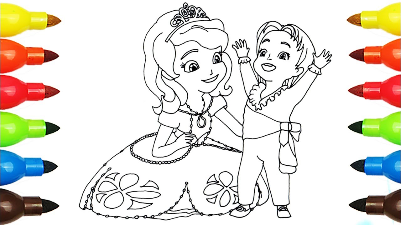 1280x720 sofia the first princess sofia coloring - Sofia Drawing