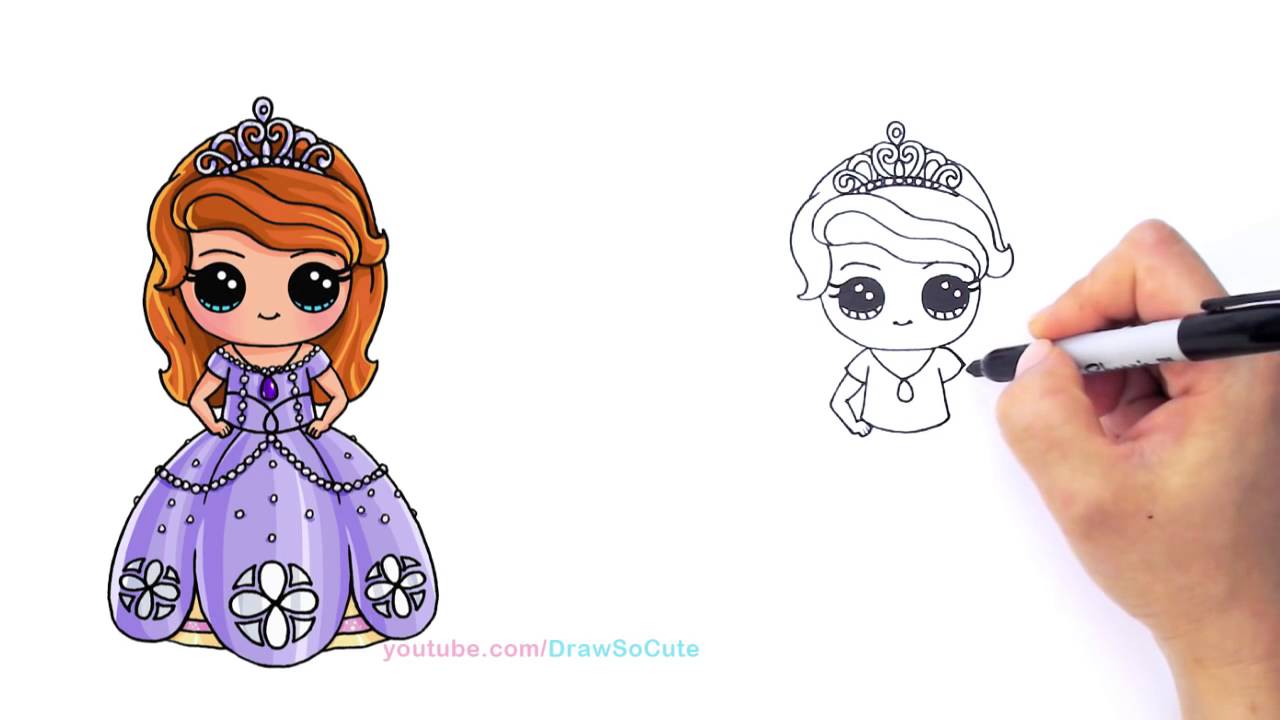 1280x720 how to draw sofia the first step - Sofia The First Drawing