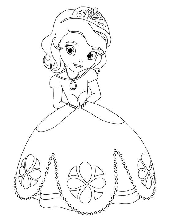 554x717 Sofia The First Coloring - Sofia The First Drawing
