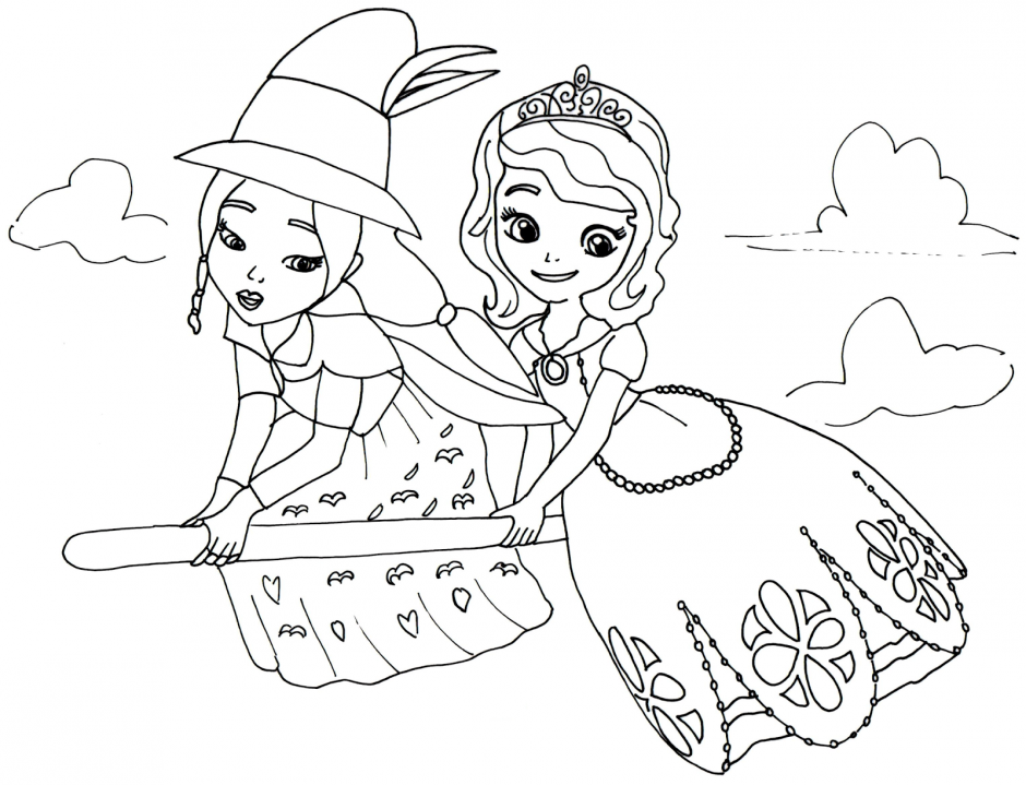940x719 Sofia The First Coloring - Sofia The First Drawing