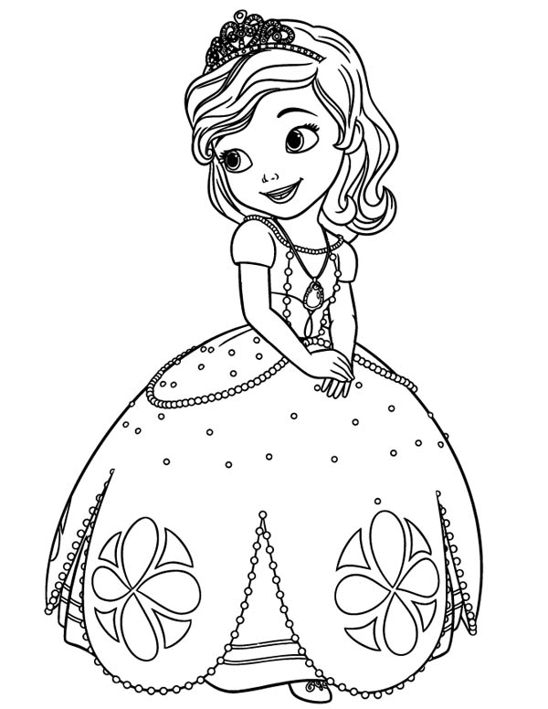 600x776 Sophia The First Coloring - Sofia The First Drawing