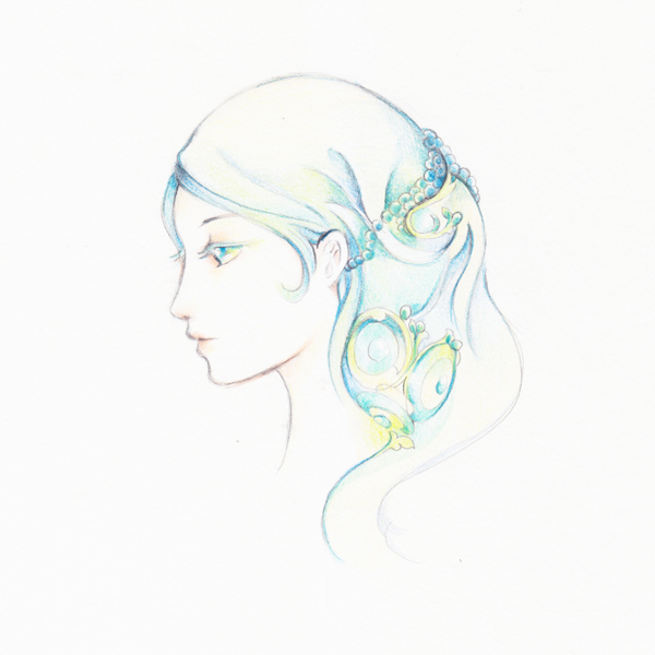 600x600 how to draw a soft, dreamy, profile illustration with color pencils - Soft Drawing