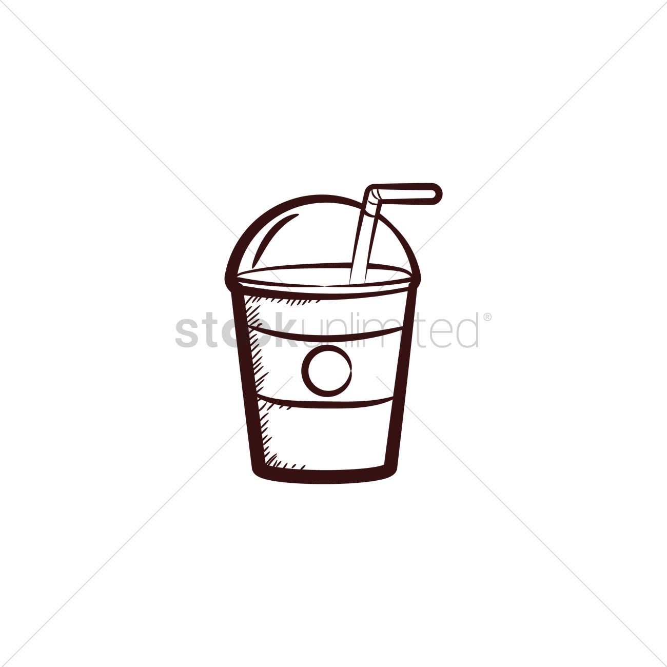 1300x1300 cup of soft drink vector image - Soft Drink Drawing