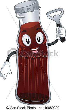 283x470 soft drink mascot mascot illustration featuring a bottle of soda - Soft Drink Drawing