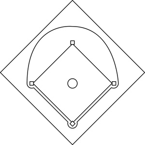 300x300 softball field cliparts - Softball Diamond Drawing