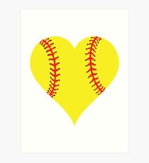 210x230 softball drawing art prints redbubble - Softball Drawing