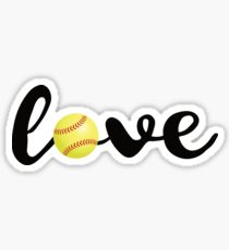 210x230 softball drawing stickers redbubble - Softball Drawing