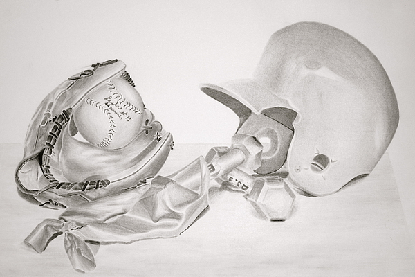 600x400 softball drawing - Softball Drawing