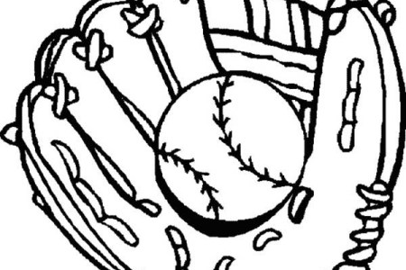 450x300 lineart softball glove images - Softball Glove Drawing