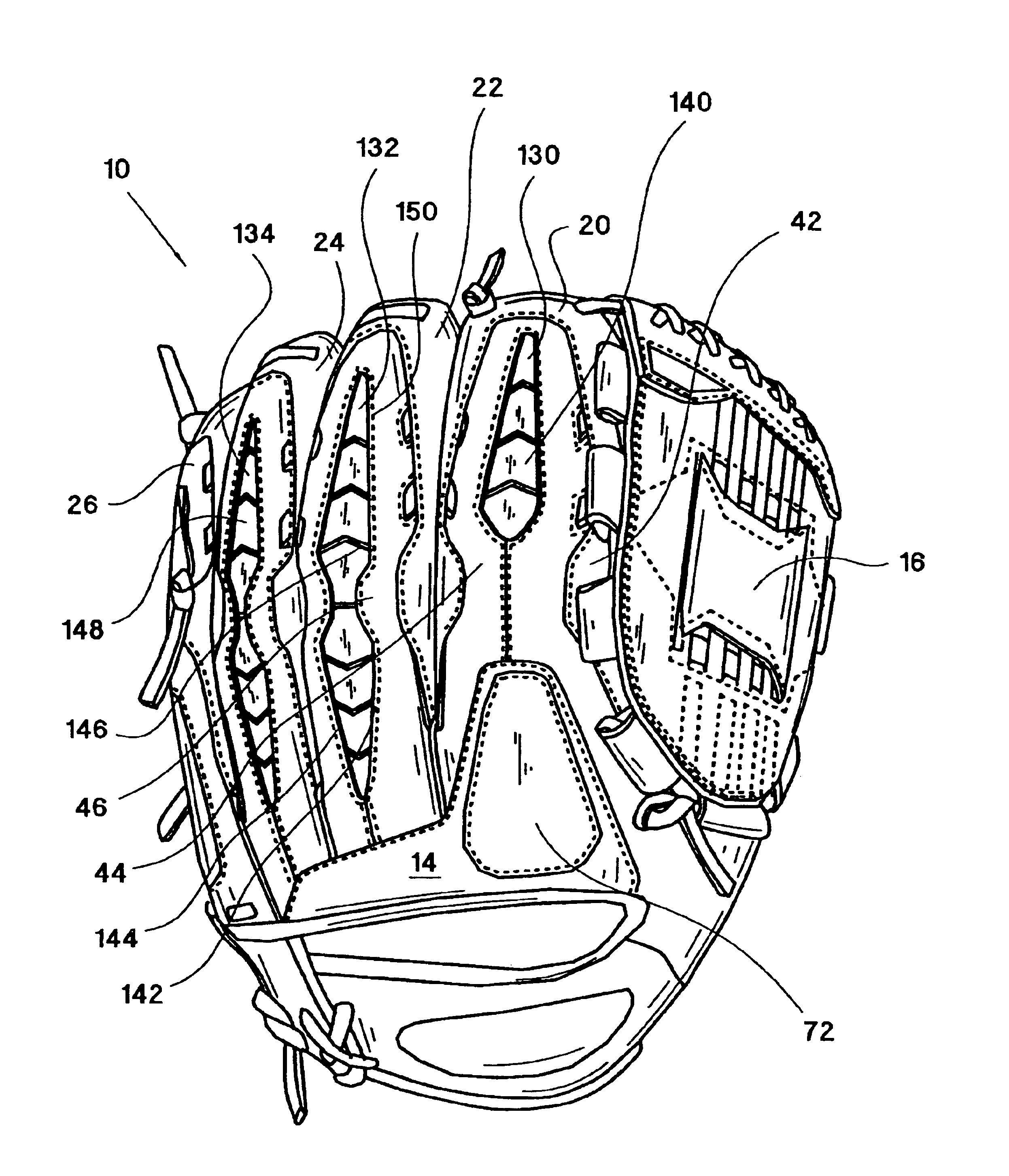 2493x2904 Patent - Softball Glove Drawing