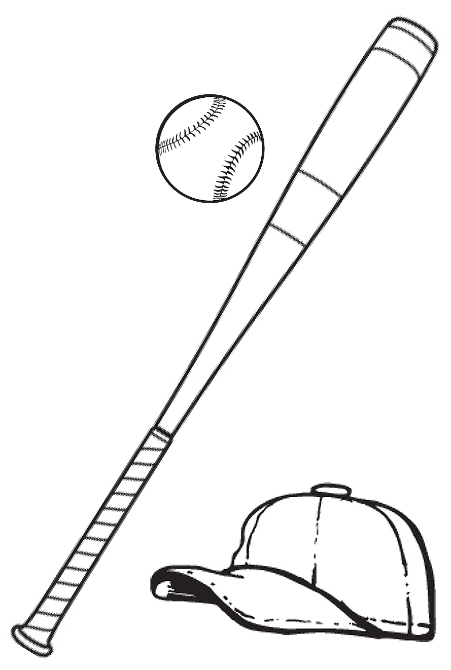 Powerful Baseball Mitt Coloring - Softball Glove Drawing. 