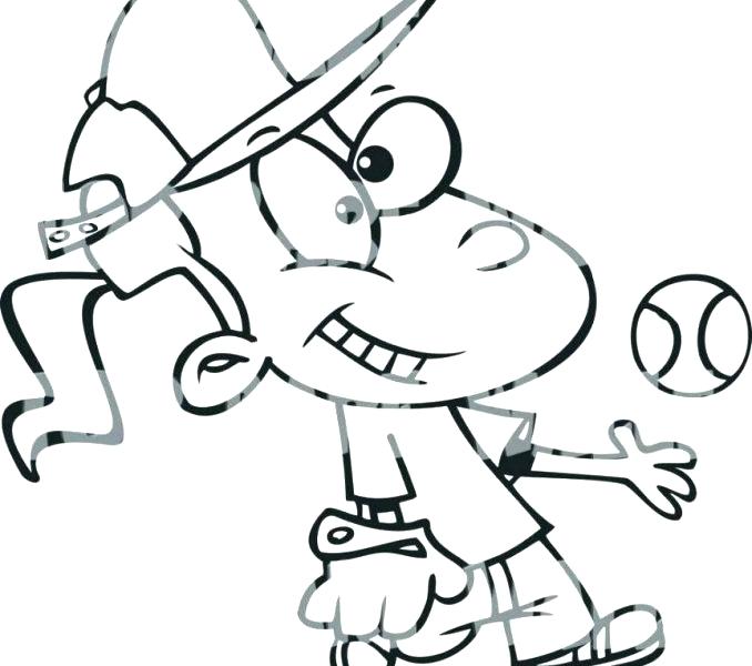 678x600 Softball Coloring - Softball Glove Drawing