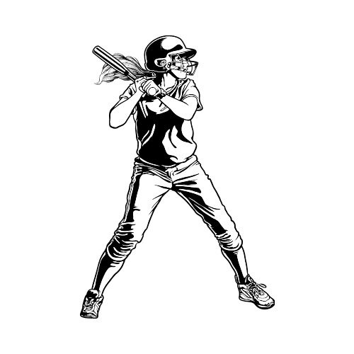 Softball Player Drawing at Explore collection of