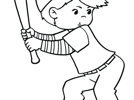440x330 softball player coloring pages to print pitcher printable at free - Softball Player Drawing