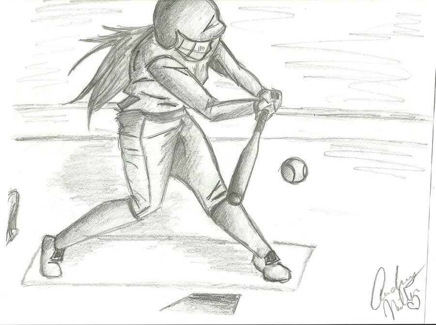 Softball Player Drawing at Explore collection of Softball Player Drawing