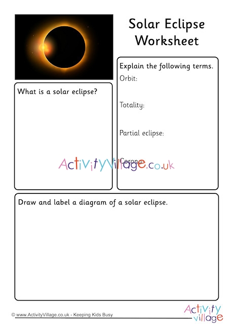 460x650 solar eclipse worksheet - Solar Eclipse Drawing