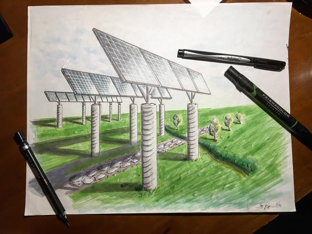 Solar Energy Drawing at Explore collection of