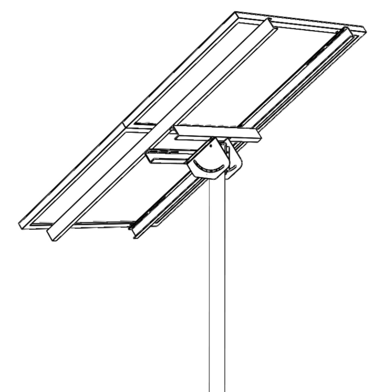 1362x1362 rps top of pole solar panel mount kits rps solar pumps - Solar Panel Drawing