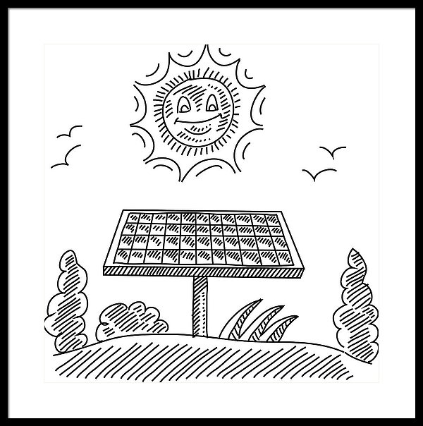 Solar Panel Drawing at PaintingValley.com | Explore collection of Solar ...