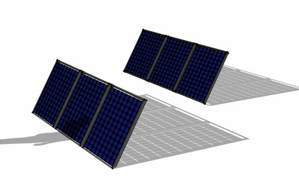 612x400 using google sketchup to visualize array shading civicsolar - Solar Panel Drawing