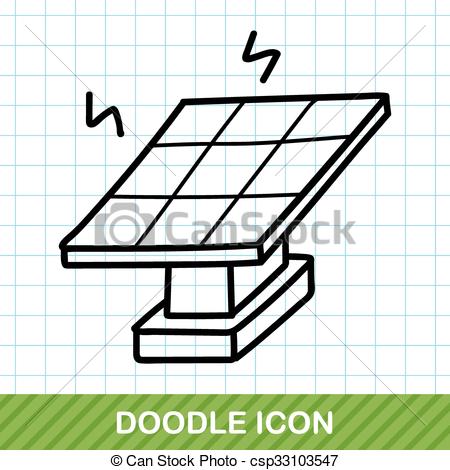 450x470 solar panel doodle - Solar Power Drawing