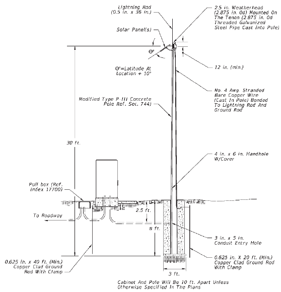558x580 Ttms Cabinet And Solar Power Pole - Solar Power Drawing