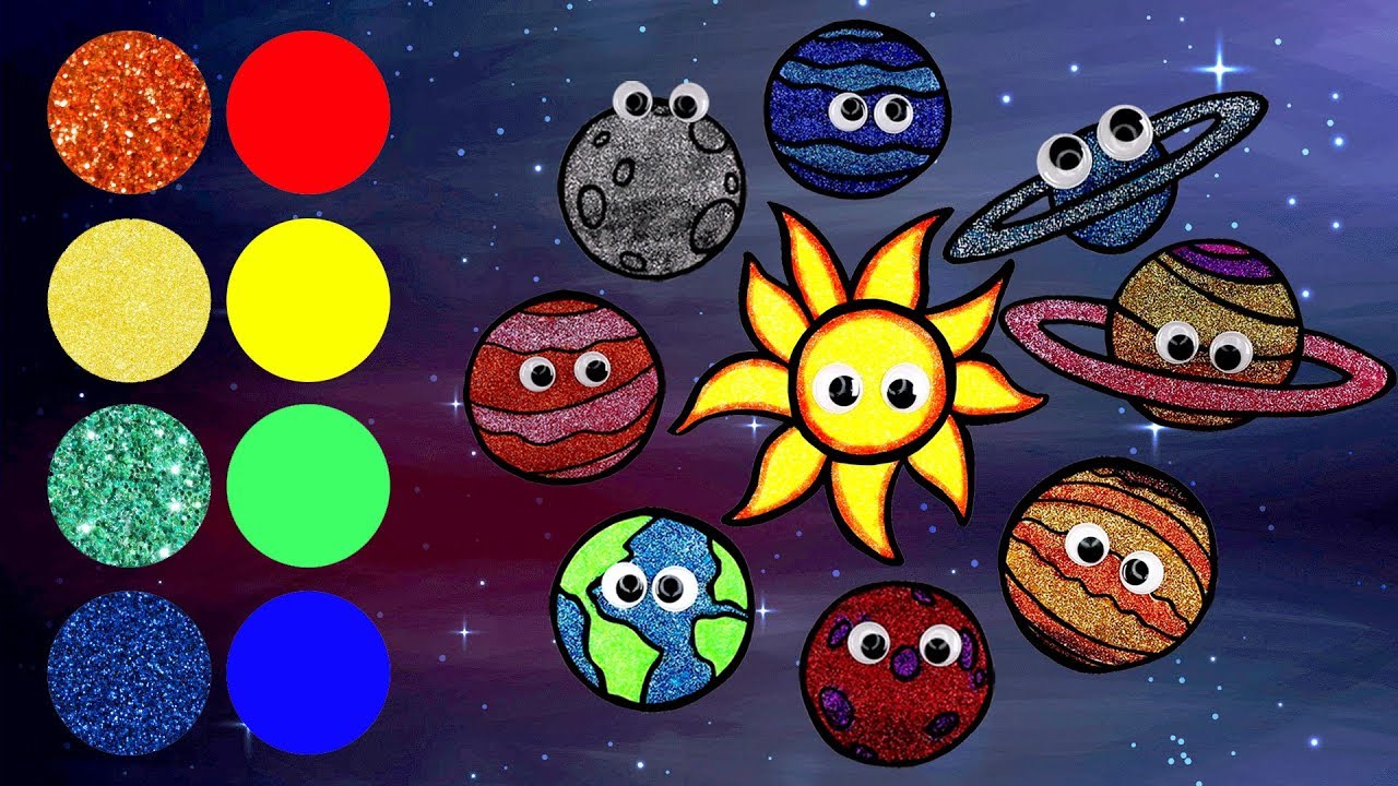 Solar System Cartoon Drawing at PaintingValley.com | Explore collection