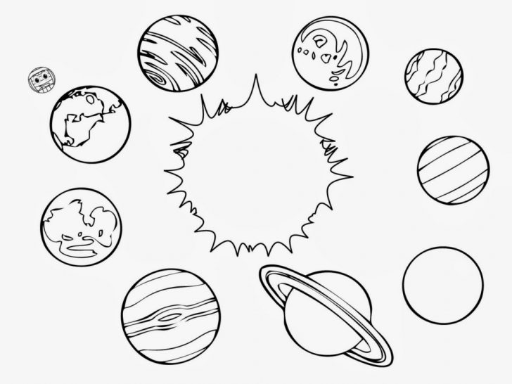 728x546 solar system cartoon - Solar System Cartoon Drawing