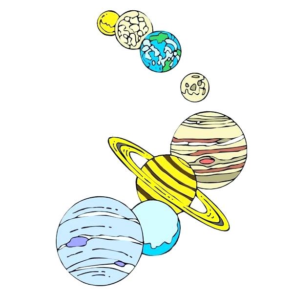 Solar System Cartoon Drawing at PaintingValley.com | Explore collection