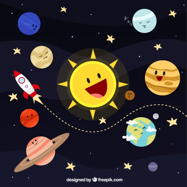 626x626 Cartoon Planets Vectors, Photos And Free Download - Solar System Cartoon Drawing